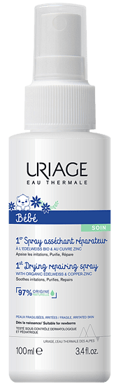 Uriage Bebe Подсушаващ възстановяващ спрей за бебета и деца х100 мл