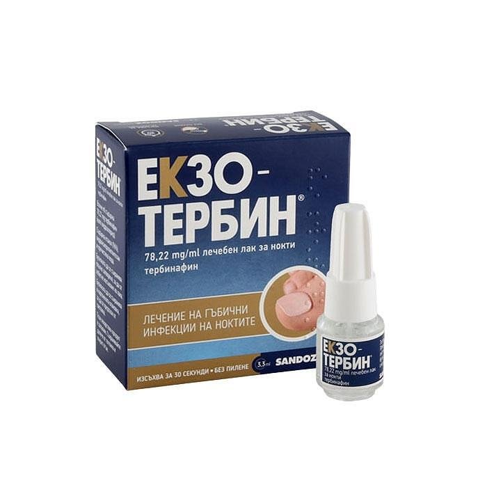 Екзотербин лак за нокти против гъбички 78.22 мг/мл Sandoz