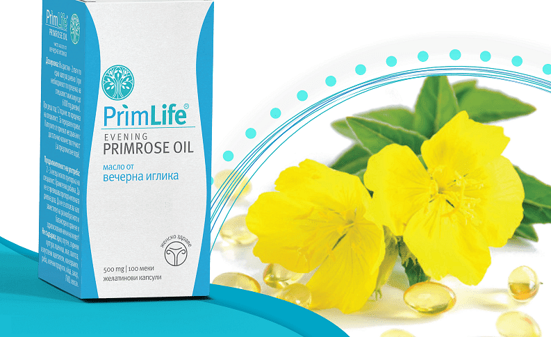PrimLife Evening Primrose Oil Масло от вечерна иглика 500 мг х100 желатинови капсули