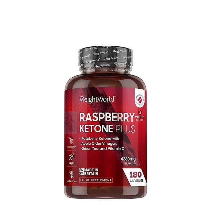 Горене на мазнини - Малинови кетони Плюс 1600 mg, 180 капсули - Rasberry Ketone