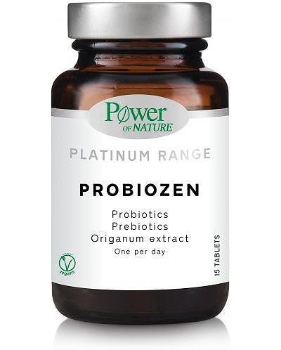 Хранителна добавка Power of Nature Platinum Range - Probiozen, 15 таблетки