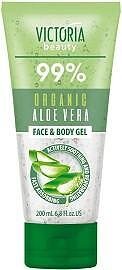 VICTORIA BEAUTY 99% ORGANIC ALOE VERA GEL Успокояващ и хидратиращ гел, 200 мл