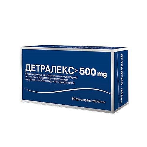 Детралекс при разширени вени и хемороиди 500 мг х90 таблетки