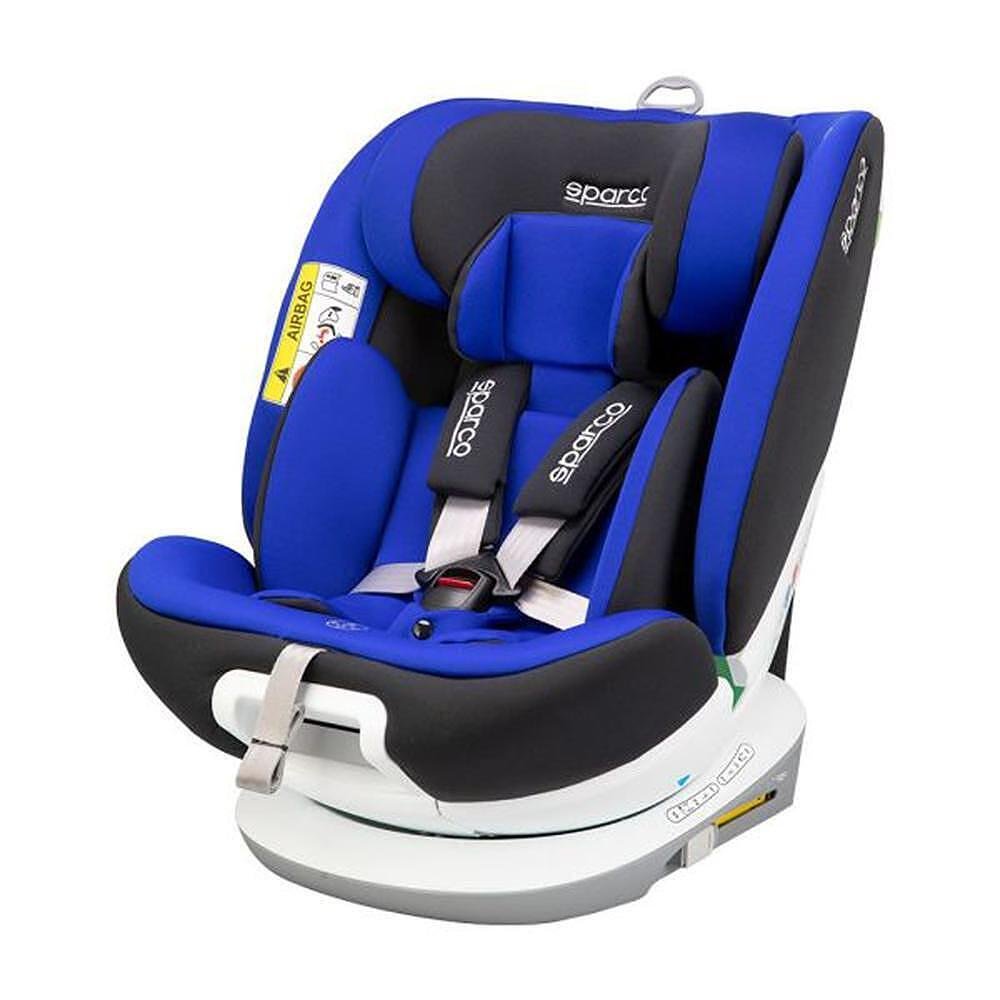 Детско столче за кола 40-150 см, SPARCO, черно/синьо