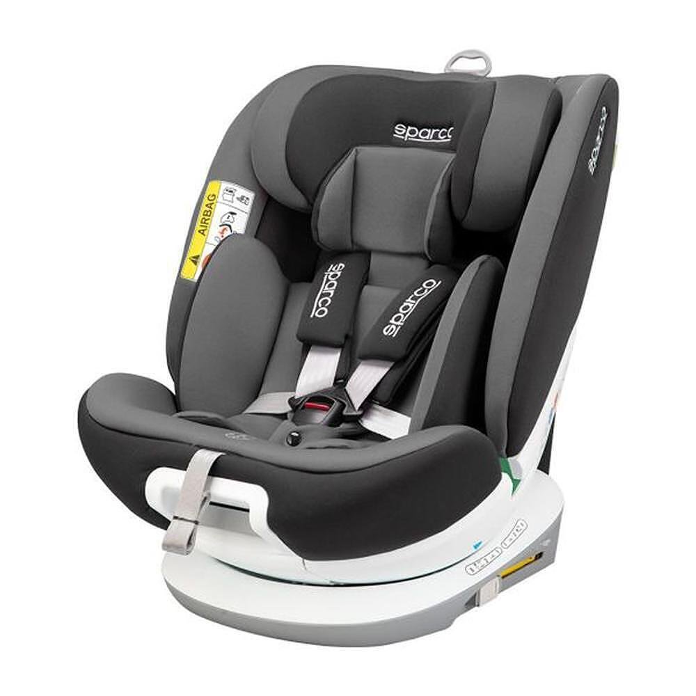 НОВ Детско столче за кола 40-150 см, SPARCO, черно/сиво