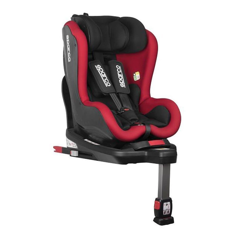 Детско столче за кола 0-18 кг, SPARCO, черно/червено
