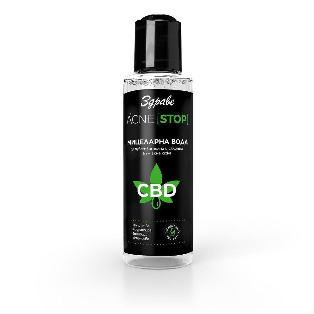 МИЦЕЛАРНА ВОДА ЗДРАВЕ АКНЕ СТОП CBD 150 мл. / AROMA ZDRAVE ACNE STOP CBD MICELLAR WATER
