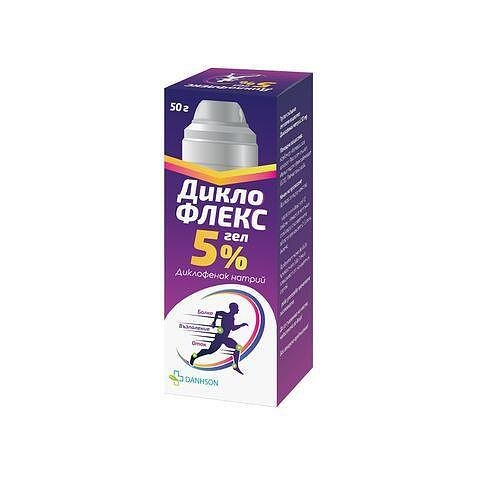 ДИКЛОФЛЕКС гел 5% флакон под налягане 50 г / DANHSON DICLOFLEX 5 % gel 50 g