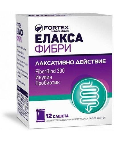 Елакса Фибри при запек х12 сашета Fortex