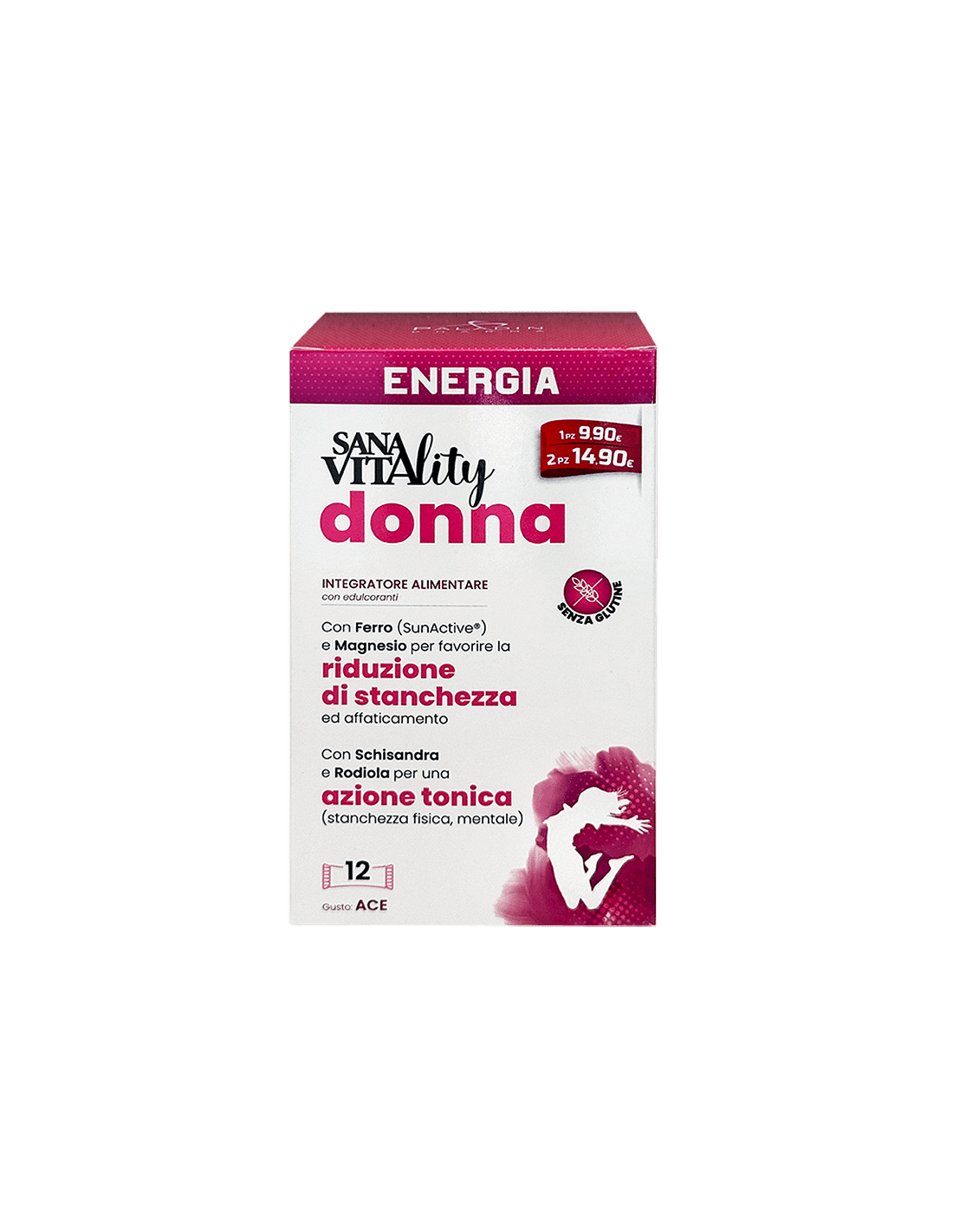 Жизненост и енергия, формула за жени SanaVitality 12 сашета с течност х 10 ml