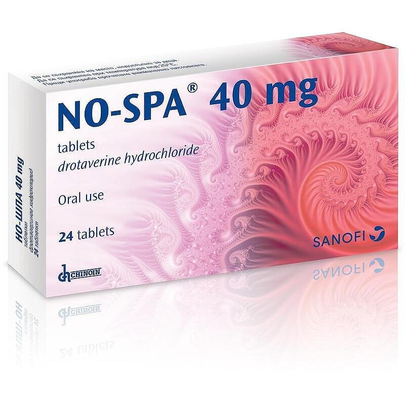 Но-Шпа при болка 40 мг x24 таблетки