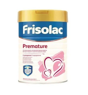 Frisolac Premature Адаптирано мляко за недоносени бебета 0+ месеца х400 г Friso