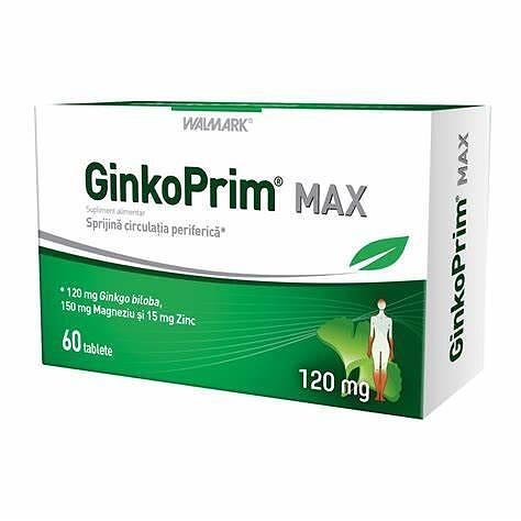 GinkoPrim Max 120 mg, 60 таблетки, Walmark