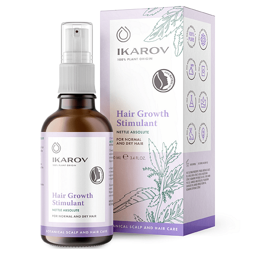Стимулант за растеж на косата Ikarov - С абсолю от коприва, 100 ml