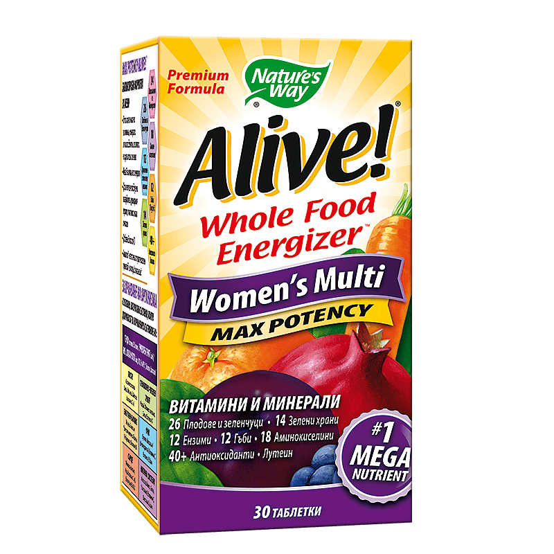 Alive! Women's Multi Max Potency/ Алайв! Мултивитамини за жени x 30 таблетки