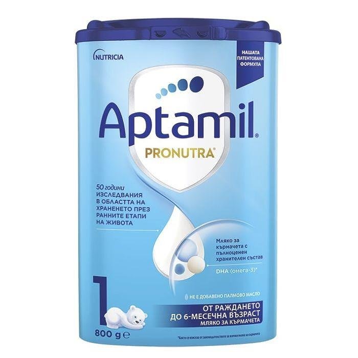 Aptamil 1 Pronutra Мляко за кърмачета от раждането до 6 месечна възраст x800 грама