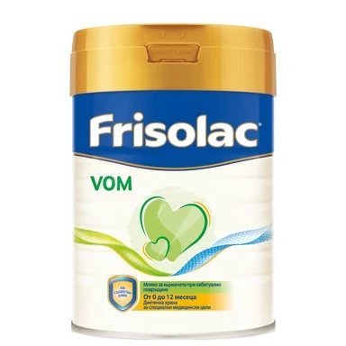 0 FRISO Frisolac Vom Адаптирано мляко при хабитуално повръщане от 0 до 12 месеца x400 г Frisolac Vom Адаптирано мляко при хабитуално повръщане от 0 до 12 месеца x400 г