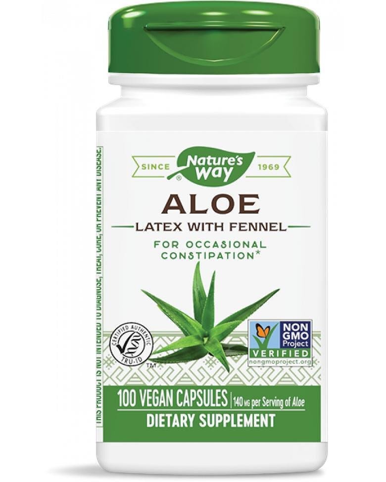 Nature's Way Aloe with Fennel Алое с копър за здрав стомашно-чревен тракт и имунна система 140 мг х100 капсули