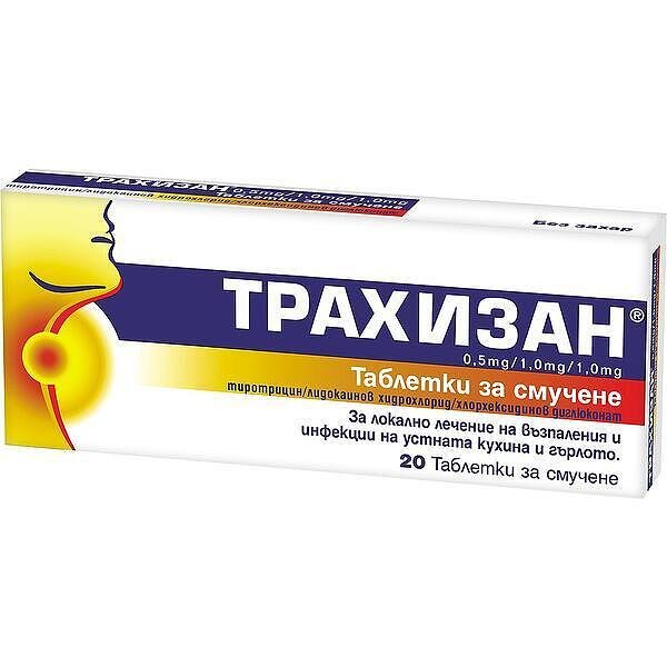 Трахизан- при болки в гърлото х20 таблетки