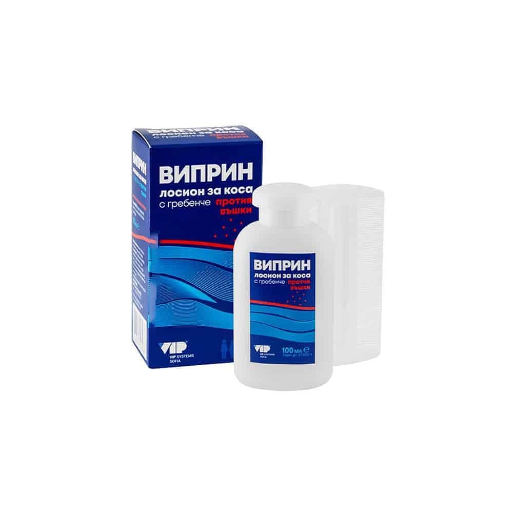 ВИПРИН ПРОТИВ ВЪШКИ И ГНИДИ лосион + гребен 100 мл