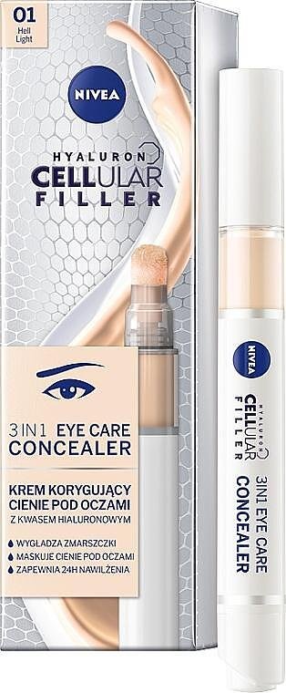 NIVEA CELLULAR 3in1 Околоочен крем против бръчки и коректор