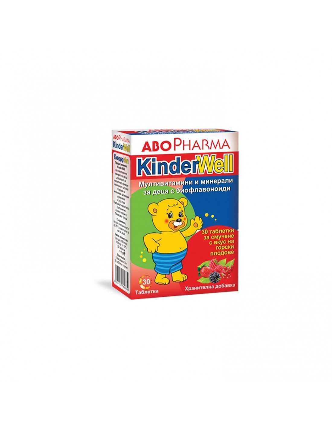 KinderWell Мултивитамини и минерали за деца хЗ0 таблетки Abopharma