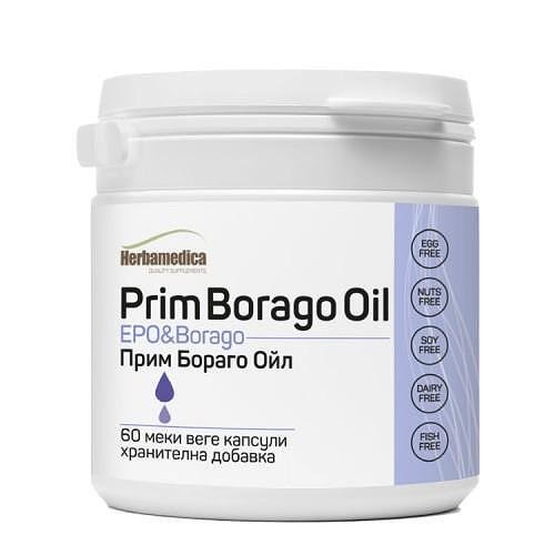 Prim Borago Oil Вечерна иглика 500 мг х60 капсули Herbamedica