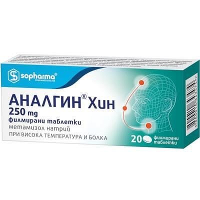 АНАЛГИН ХИН таблетки 250 мг * 10 СОФАРМА