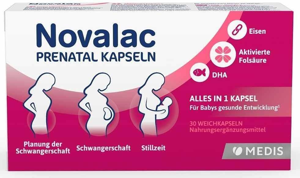 Novalac Prenatal Витамини за бременни и кърмачки х 30 меки капсули