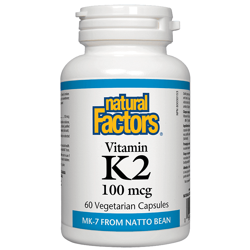 Витамин К2 100 мкг за здрави кости и зъби х60 капсули Natural Factors