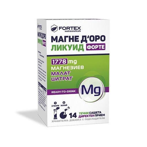 Магне доро Ликуид Форте х14 течни сашета Fortex