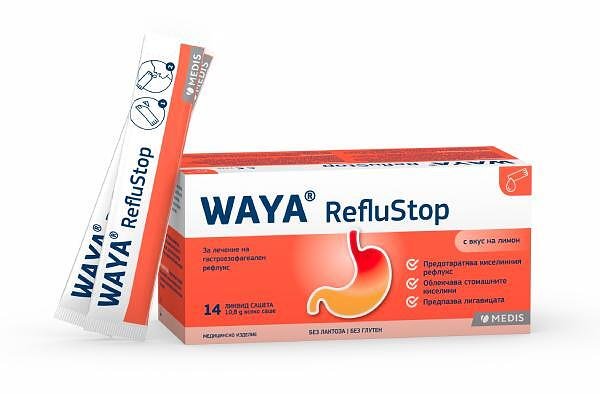 Waya RefluStop против киселини х14 ликвид сашета