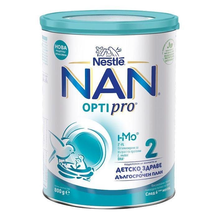 Nestle NAN Optipro 2 HM-O Преходно мляко за бебета 6-12М 800 гр