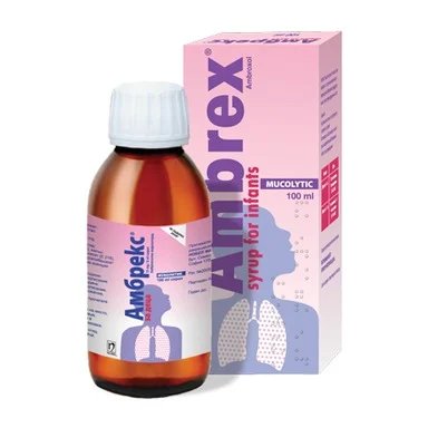 Амбрекс Сироп за деца против кашлица 15мг/5мл х100 мл Nobel Pharma