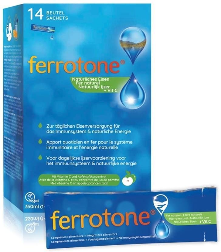 Ferrotone, ябълка, 14 сашета x 25 ml