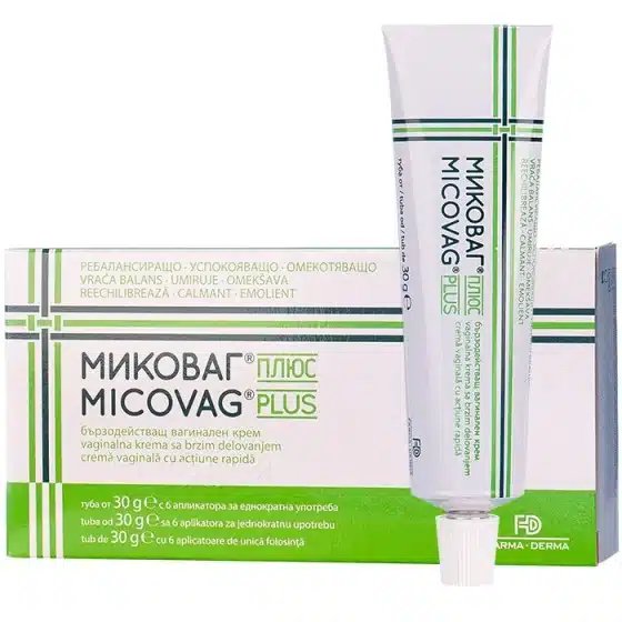 Micovag Plus Вагинален крем, 30 g, Naturphar
