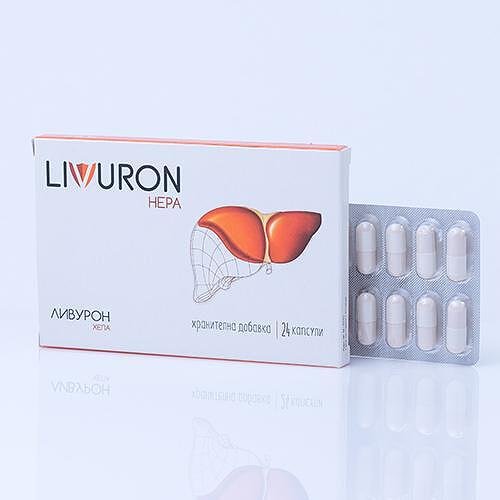 Ливурон Хепа за подпомагане функцията на черния дроб х24 капсули Naturpharma