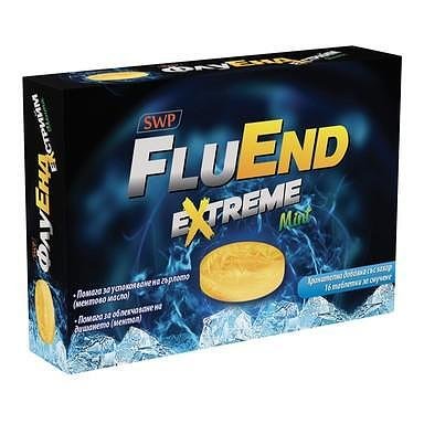 FluEnd Extreme Мента при болно гърло х16 таблетки за смучене SWP