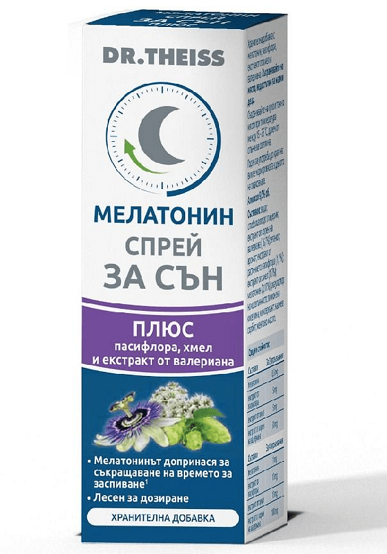 Мелатонин Спрей за сън х20 мл Dr. Theiss