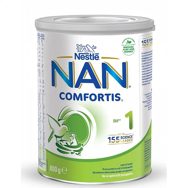 Nestle NAN Comfortis 1 Обогатено мляко на прах за кърмачета 0+ месеца х800 г
