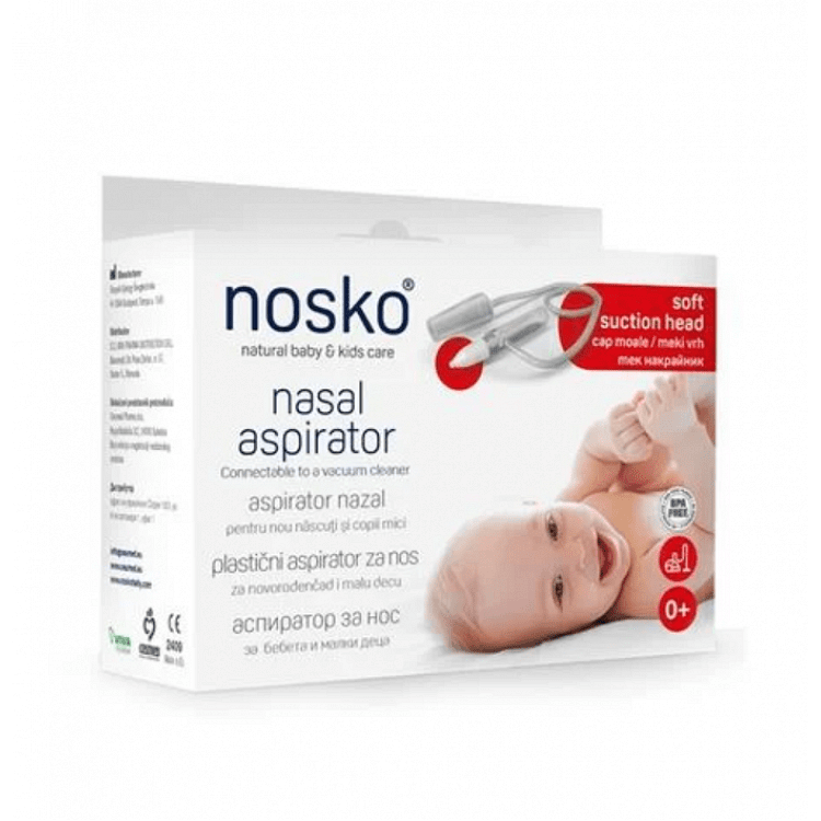Nosko Аспиратор за нос за деца с мек накрайник 0М+
