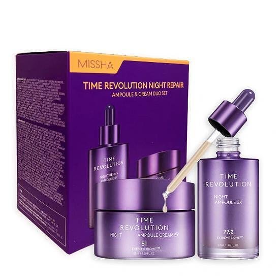 MISSHA Time Revolution Night Repair Duo Set-ампула и крем за лице за нощна грижа