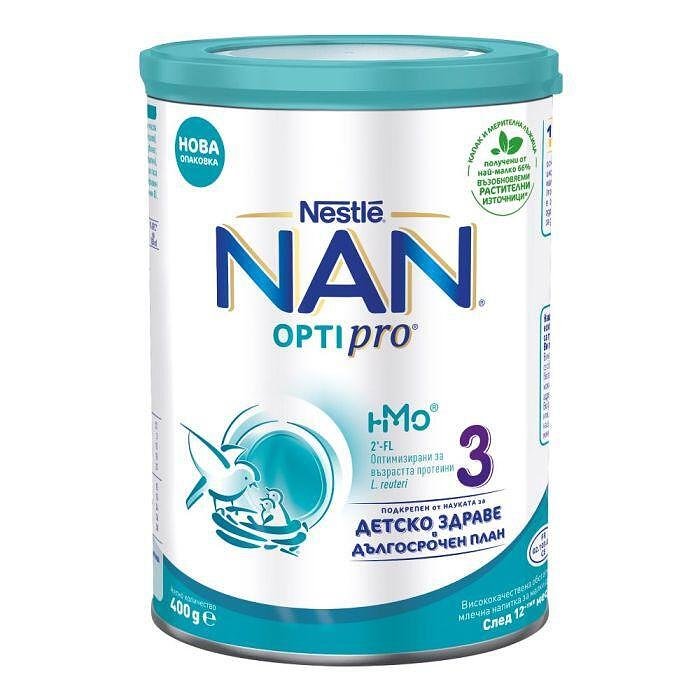 NAN Optipro 3 HM-O Обогатена млечна напитка 12+ 400 гр