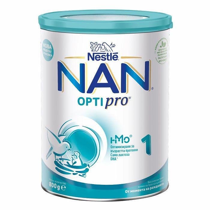 NAN Optipro 1 HM-O Адаптирано мляко за кърмачета 0-6М 800 гр