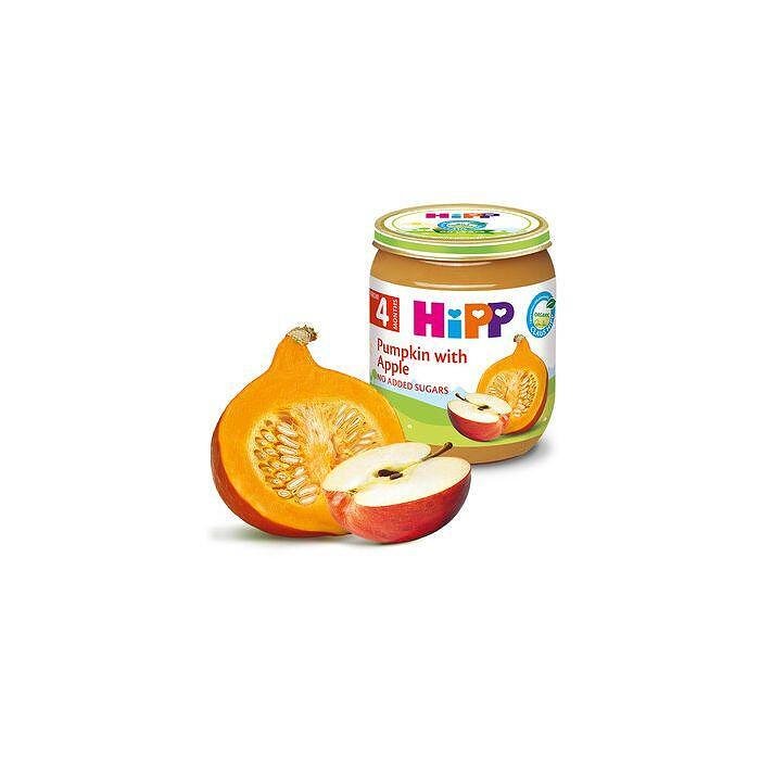 Hipp био пюре тиква с ябълки 4М+ 125 гр